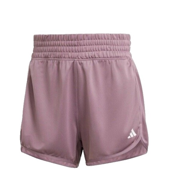adidas Pants - Adidas Womens Pacer 3 Stripes Knit High Shorts 3" Inseam Purple Plus Sz 2X NEW